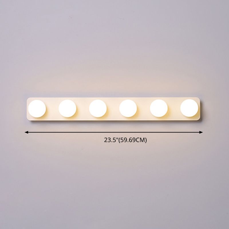 Moderno simple Mirror de tocador Bola LED LED Tono acrílico Ideas de iluminación de tocador de baño