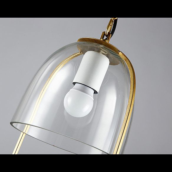 Pendant Ceiling Light Loft Living Room Ceiling Pendant Light with Oval Metal Shade in Gold (Delivery without plants)