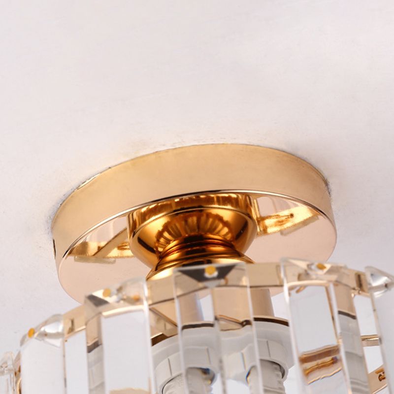 Simplicity Ceiling Lamp Modern Crystal Flush Mount Light Fixture for Bedroom