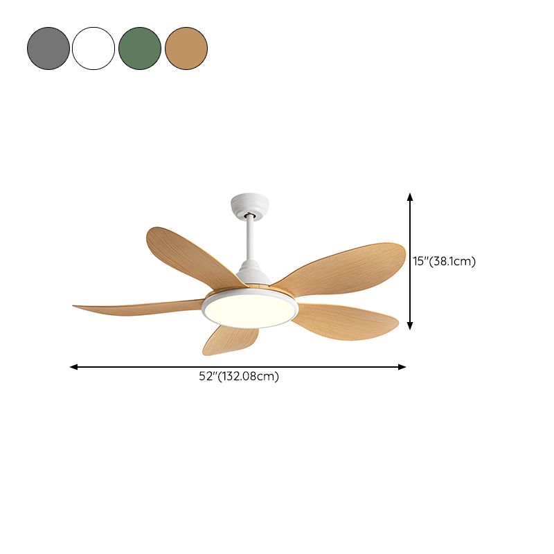 Simple LED Ceiling Fan Lamp Metal Fan Lighting for Living Room