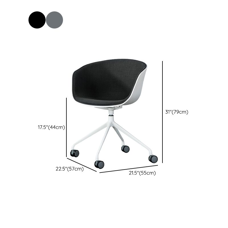 Modern Fabric Conference Chair Metal Chair with Wheels for Office