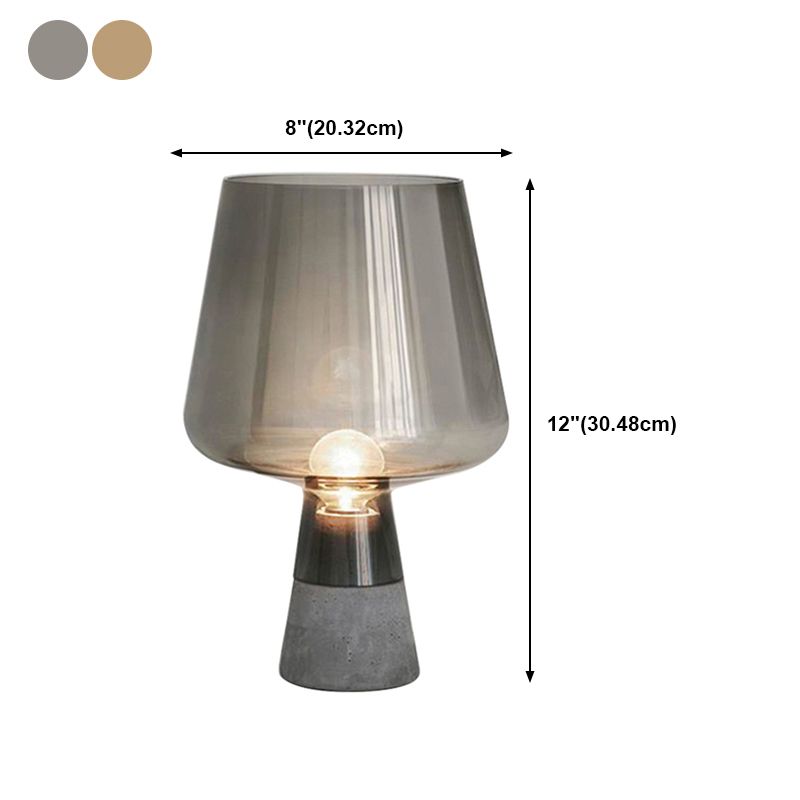 Contemporary Style Geometric Night Table Lamps Glass 1 Light Table Lamp