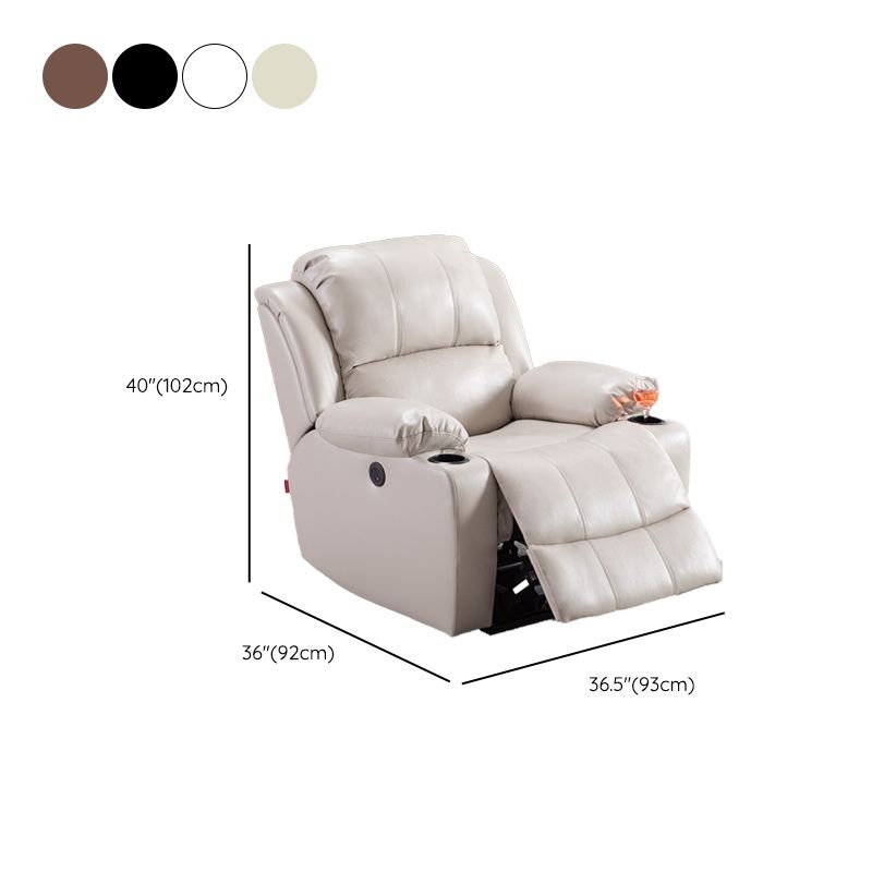 Contemporary Recliner Chair Solid Color Metal Indoor Standard Reclining