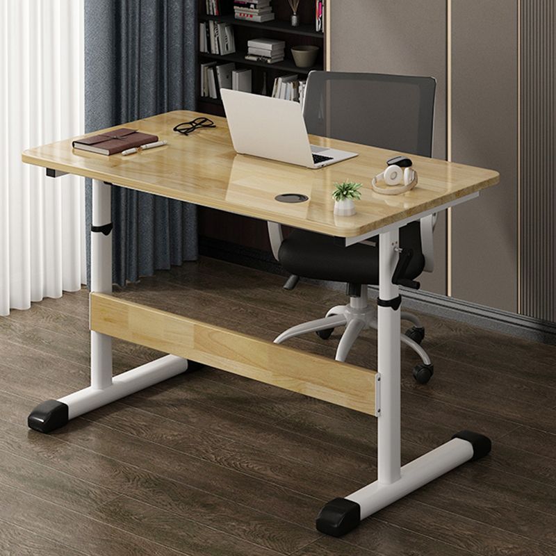 Modern Folding Dormitory Writing Desk 23.6" H Office Desk with T-Shape Base