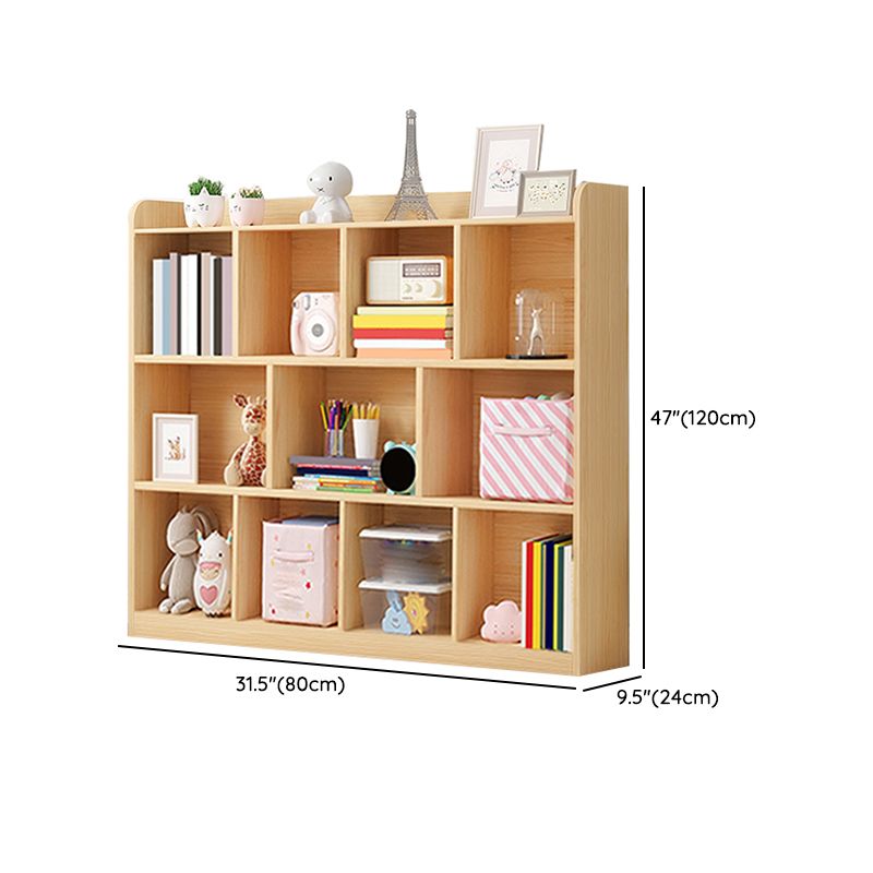 Scandinavian Wood Storage Bookcase Freestanding Book Shelf in Pine