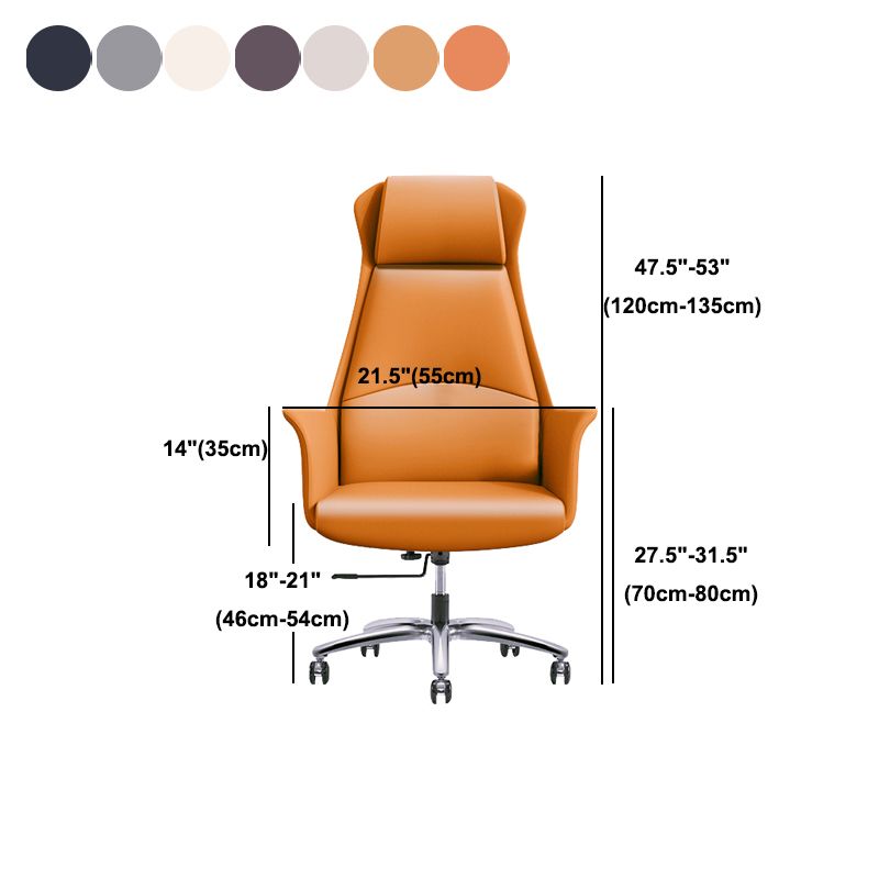 High Back Executive Office Chair Modern Faux Leather Task Chair with Swivel