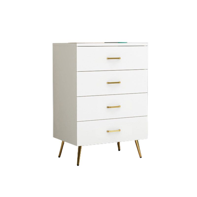 White 15.74" Wide Accent Chest Rubberwood Chest with Drawers