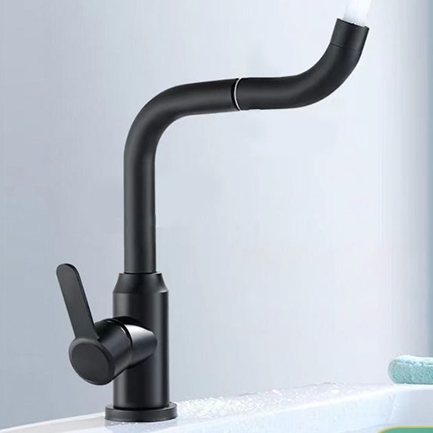 Modern Vessel Sink Bathroom Faucet Brass Lever Swivel Spout Vessel Faucet