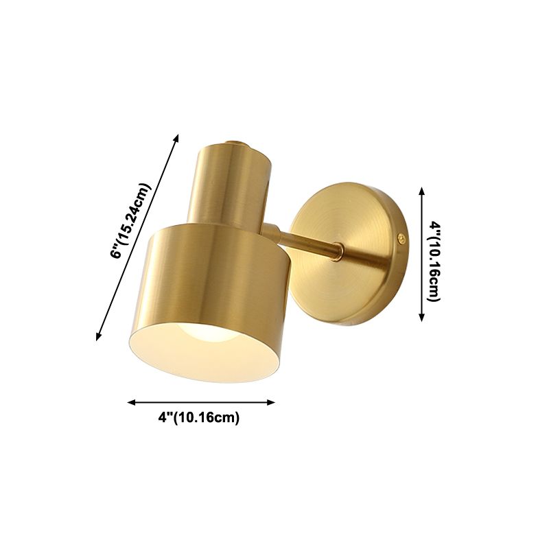 Geometrische metalen spiegelwandverlichting Moderne een enkele lichtwandgemonteerde verlichting in messing
