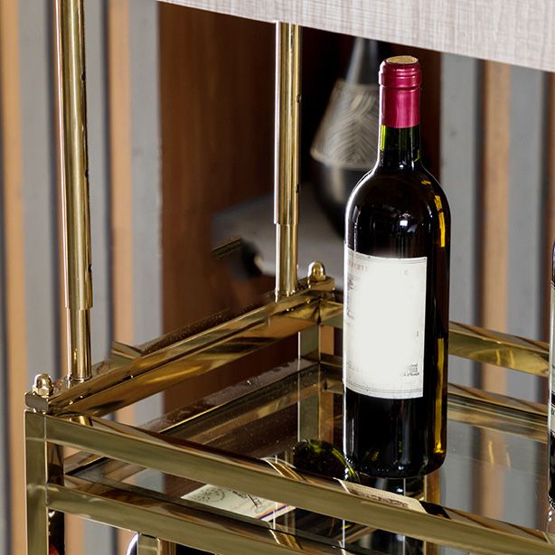 Glam Hanging Wine Rack Stainless Steel Wine Bottle & Glass Rack for Bar