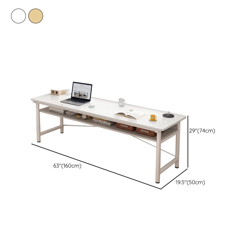 Modern Wooden Office Desk Rectangular Writing Desk with Shelf