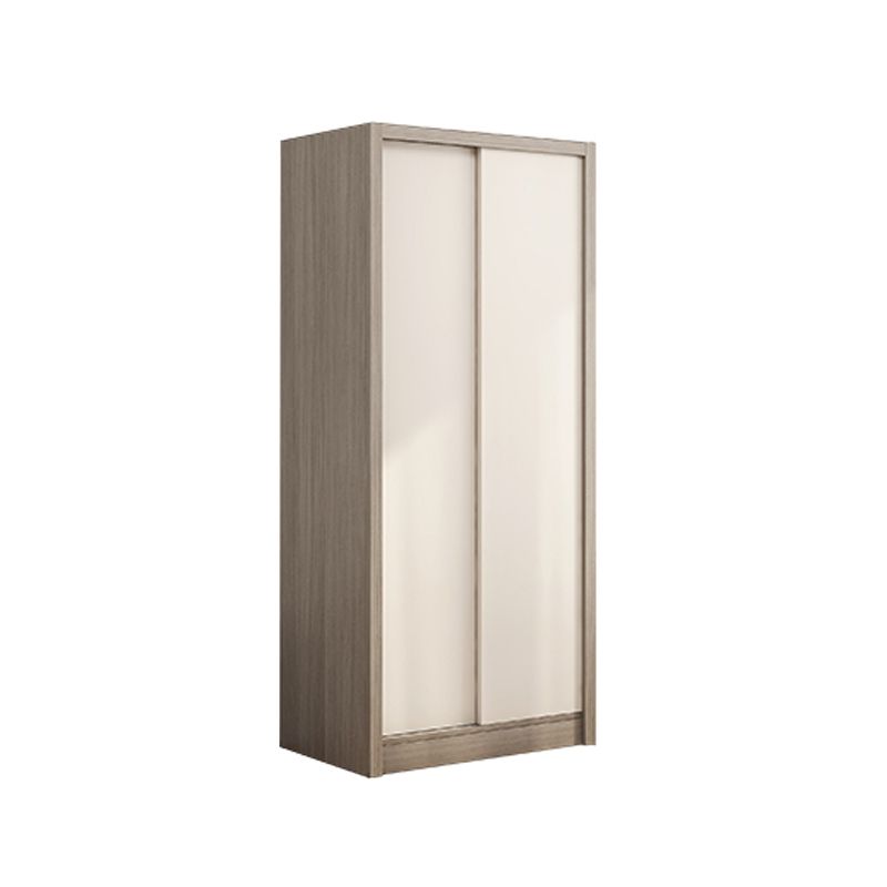 Contemporary Wood Wardrobe Armoire Gray and White Armoire Cabinet