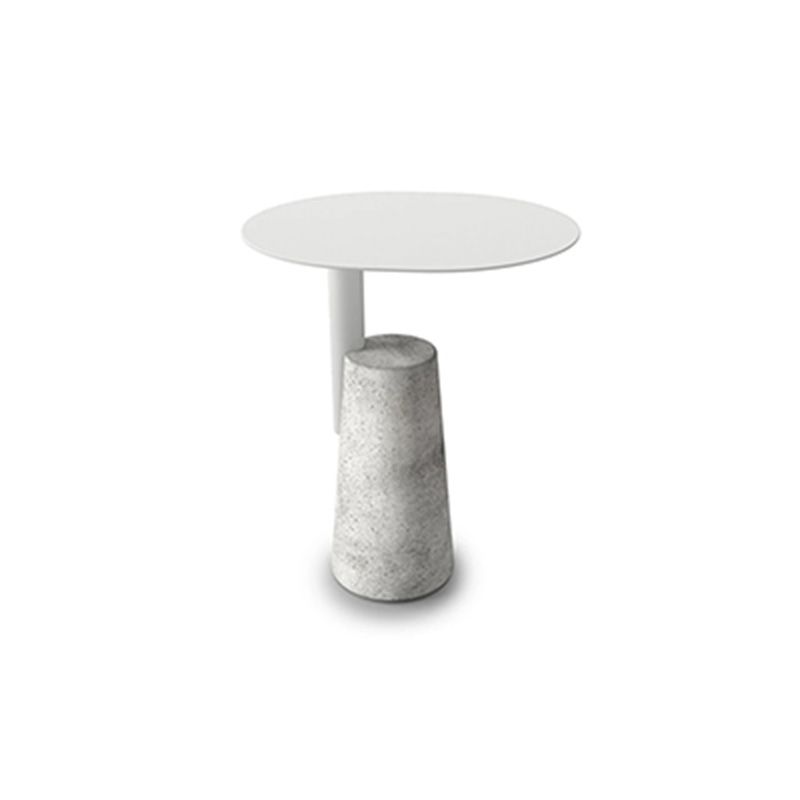 Scandinavian Living Room Metal End Table Concrete Pedestal Sofa Side Table