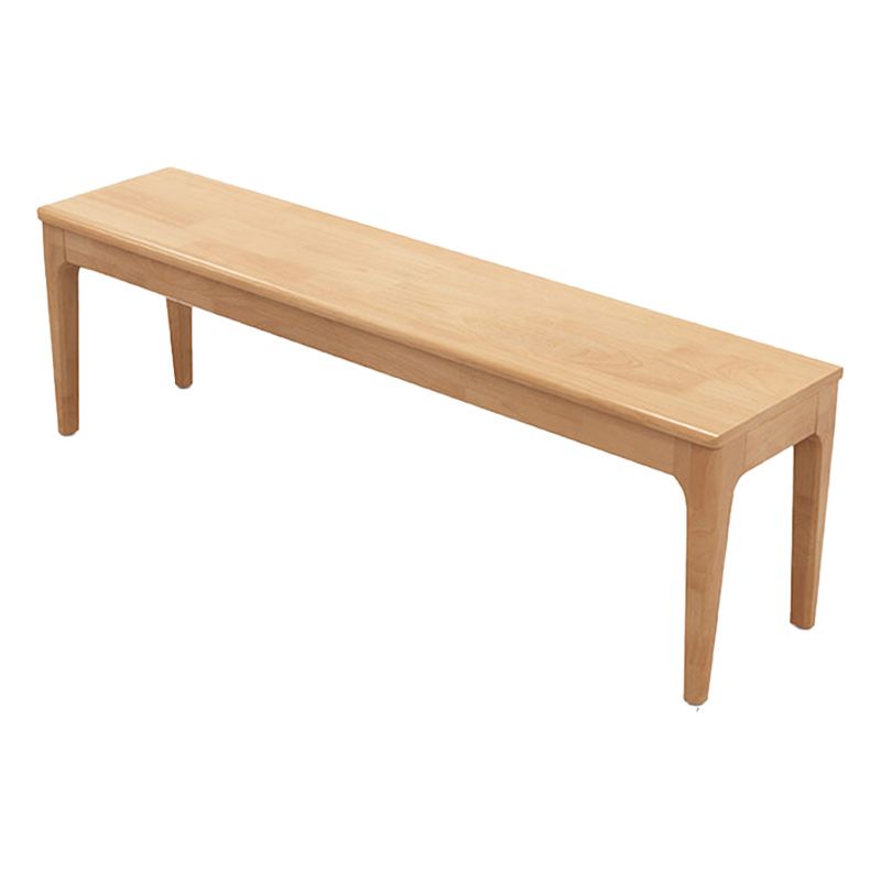 Modern Rectangle Oak Bench Solid Color Bench with Legs for Kitchen