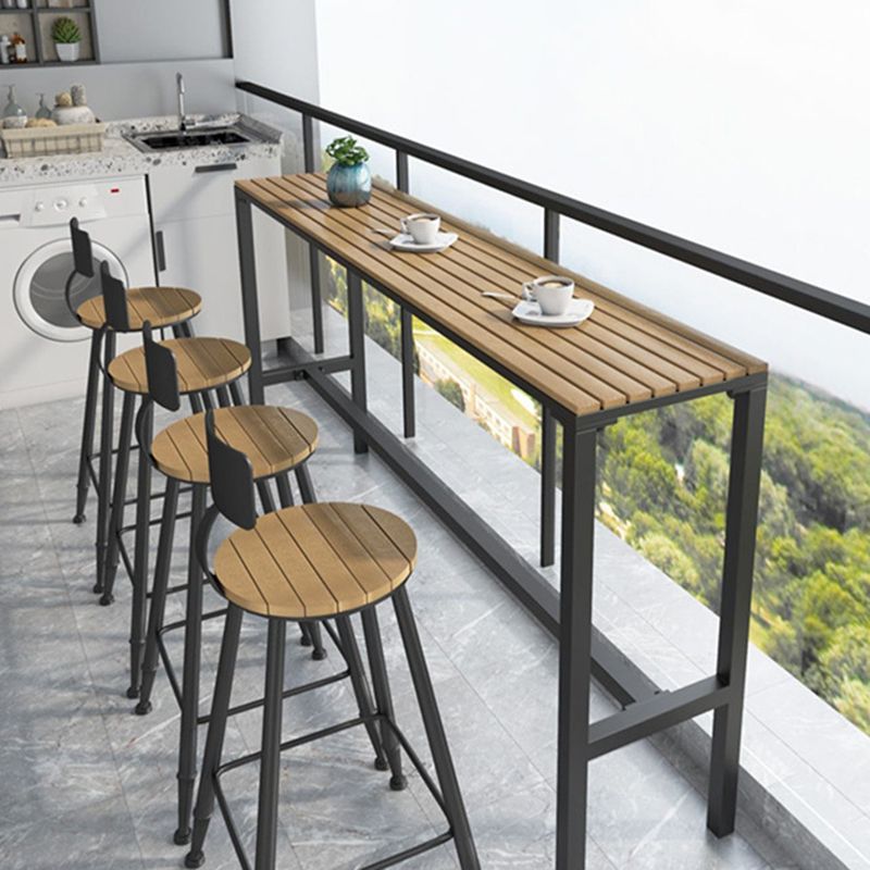 Rectangular Pub Height Dining Table Modern Bar Table for Kitchen