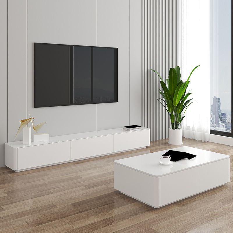 Wooden TV Media Stand Modern TV Media Console for Living Room