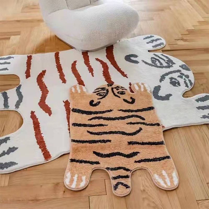 Simplicity Area Carpet Modern Animals Pattern Rug Polyester Stain Resistant Area Rug for Living Room