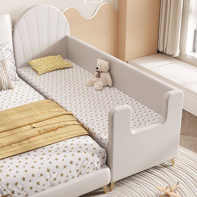 Contemporary Kids Bed Headboard No Theme Standard Bed with Guardrail