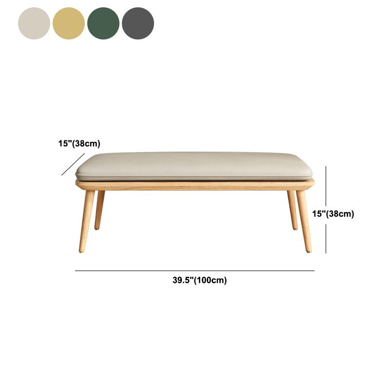 Modern Bench, Upholstery Included Dining Bench with Woog Legs