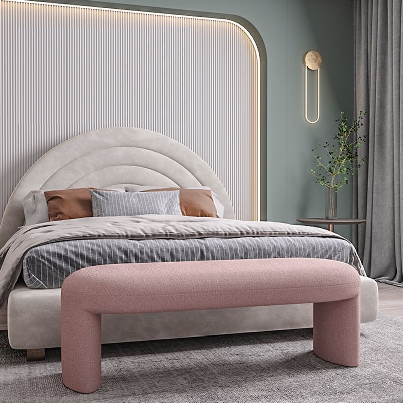 Contemporary Upholstered Bench Bedroom Seating Bench with Legs