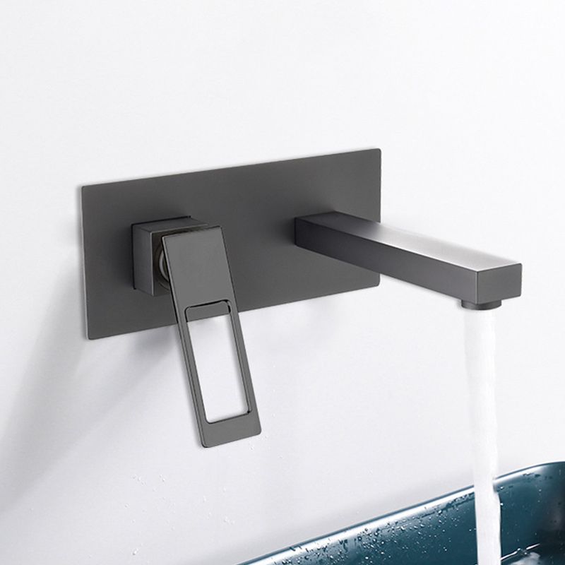 Two Hole Wall Mounted Bathroom Faucet Cubic Modern Design Faucet