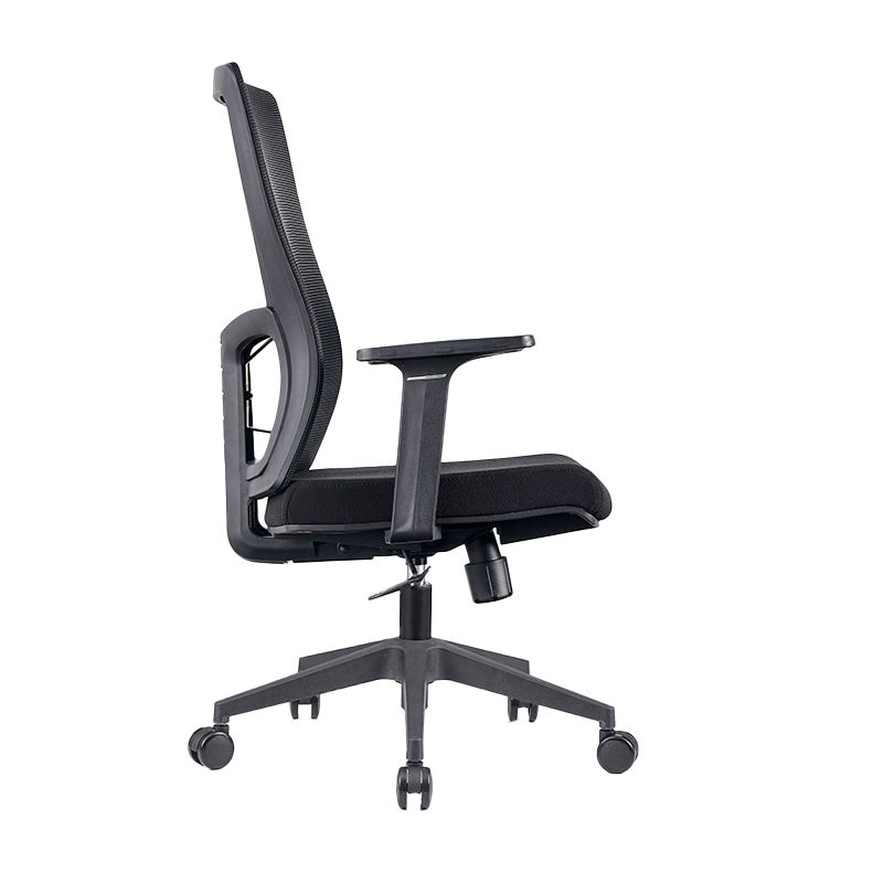 Fixed Arms Office Chair No Distressing Ergonomic Desk Chair with Wheels