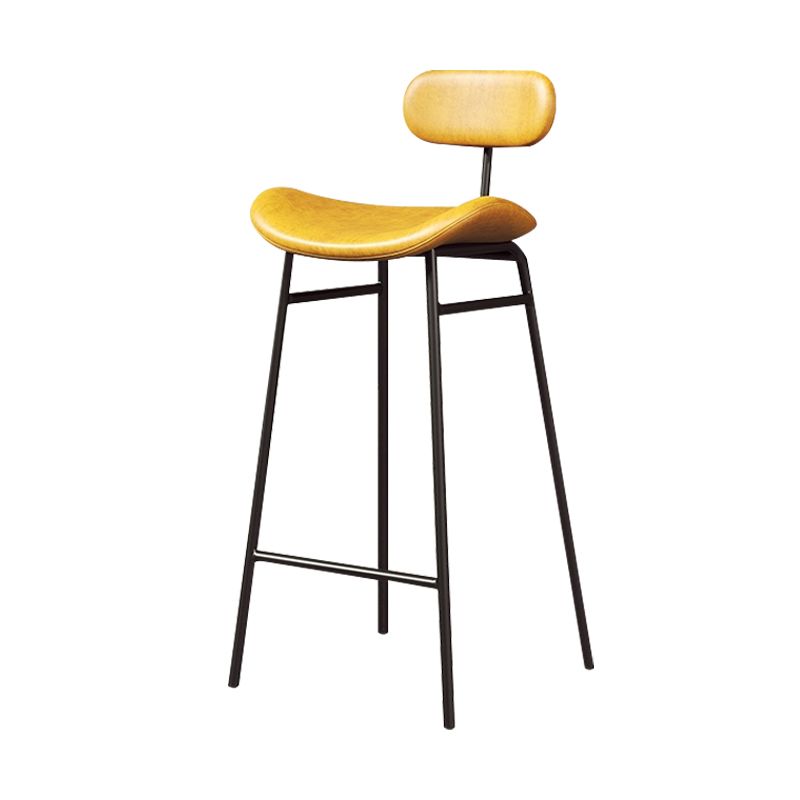 Armless Upholstered Counter Stool Industrial Bucket Seat Bar Stool