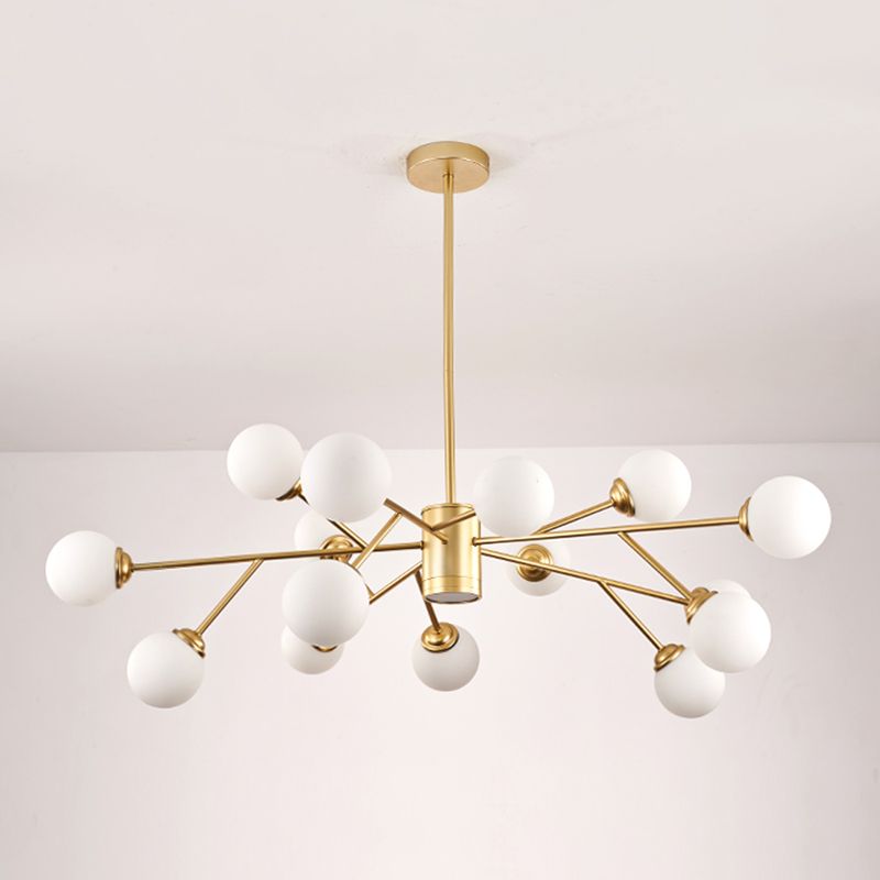 Contemporary Spherical Shade Hanging Light Fixtures Glass Chandelier Lighting Fixtures