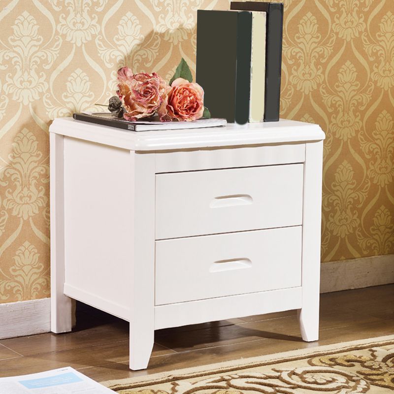 Contemporary Bedside Cabinet Solid Wood Night Table with Drawers