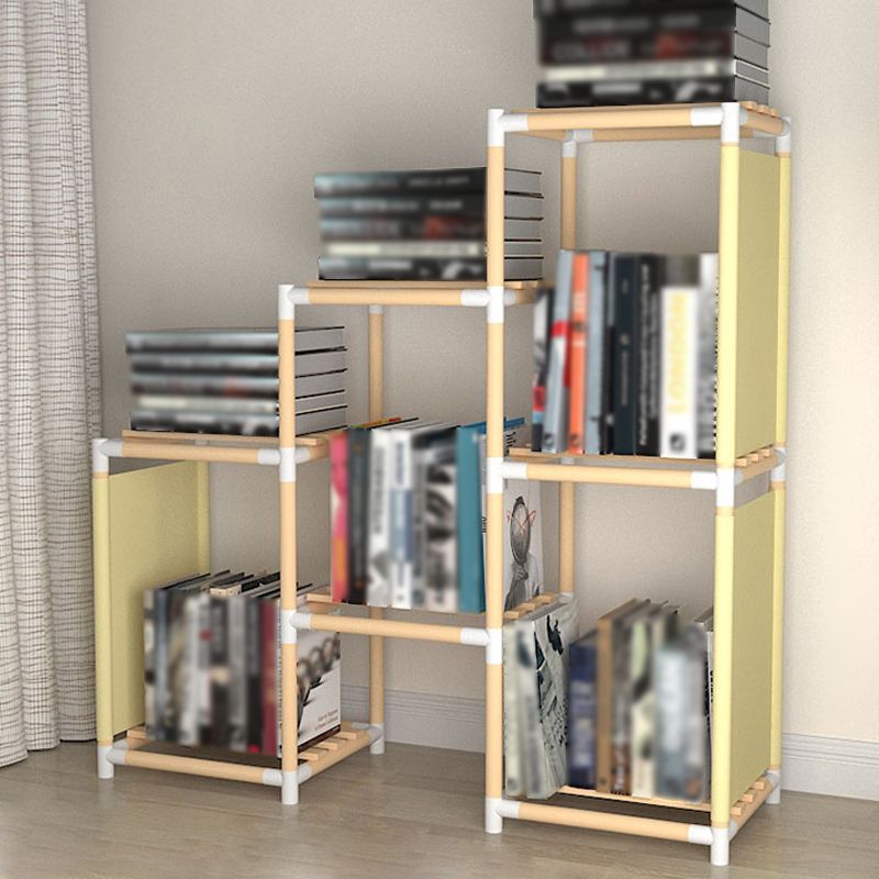 Hedendaagse boekenplank Open Back Solid Wood in Natural Book Shelf