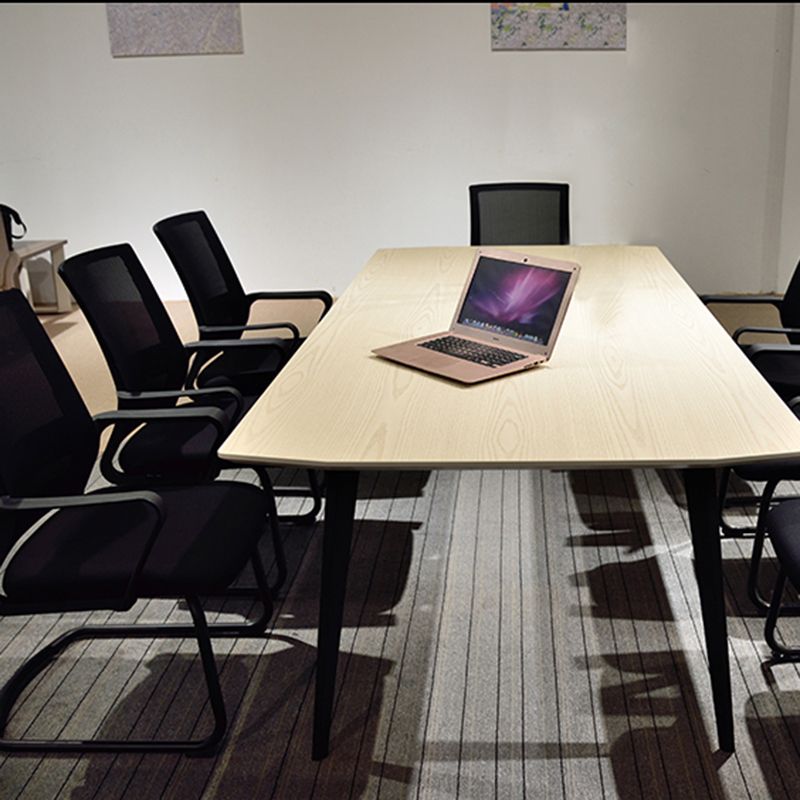 Black Leatherette and Mesh Chair Upholstered Mid-back Task Chair