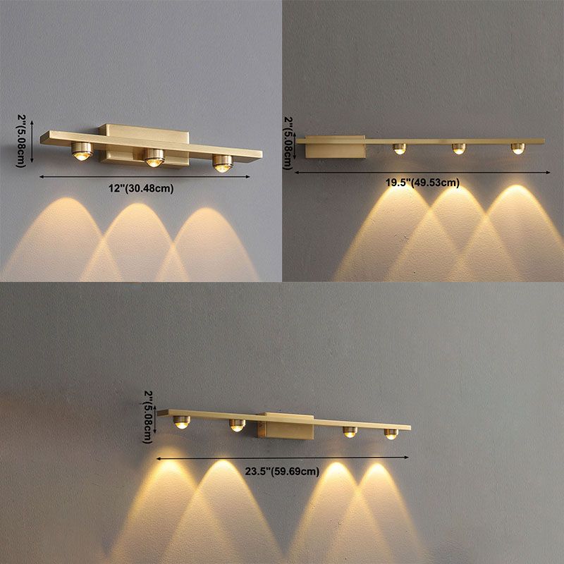 Metal Multi Lights Wall Light Fixtures Modern Style Linear Wall Mounted Light Fixture