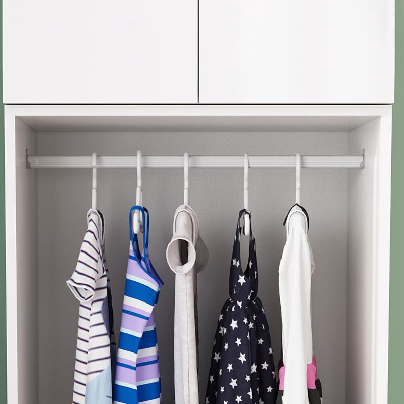 Manufactured Wood Kids Closet Modern Style Wardrobe Closet with 1 Drawer