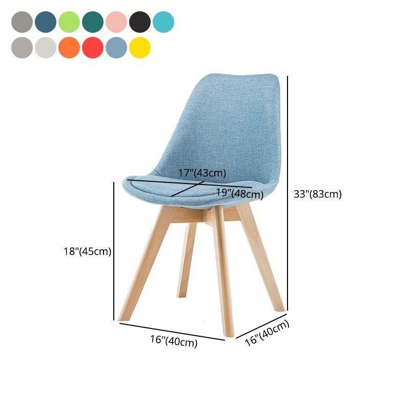 Scandinavian Upholstered Home Side Chair Parsons Matte Finish Dining Chair