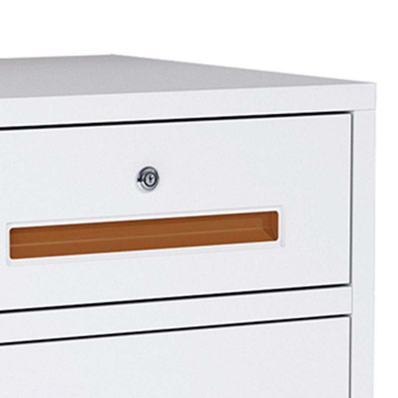 Contemporary File Cabinets Metal Frame Mobile Filing Cabinet with Key Lock