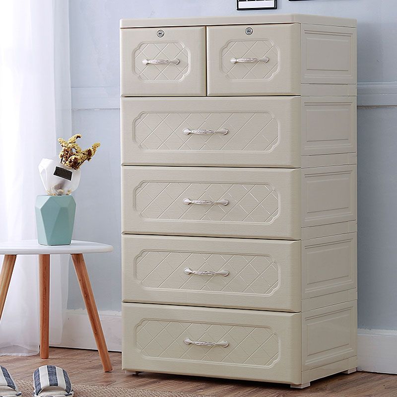 Kids Nightstand Scandinavian Nursery Dresser with 5/6 Drawers , 15.6-inch W