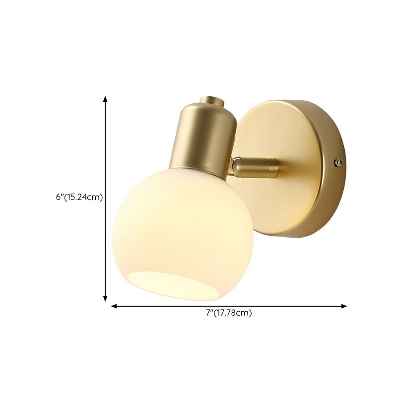 Wall Light Fixture Modern Wall Mounted Lighting in Gold for Washroom