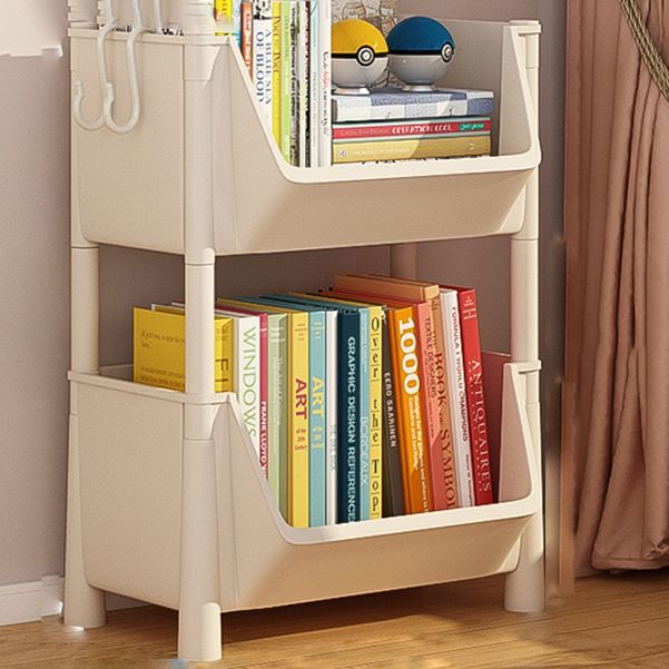 Scandinavian Book Shelf Freestanding Standard Kids Bookcase in Closed Back