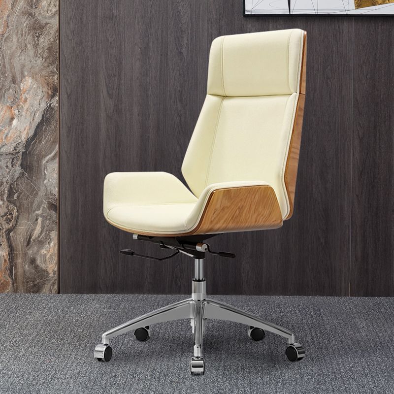 Ergonomic Adjustable Task Chair Silver Metal Base Contemporary Office Chair