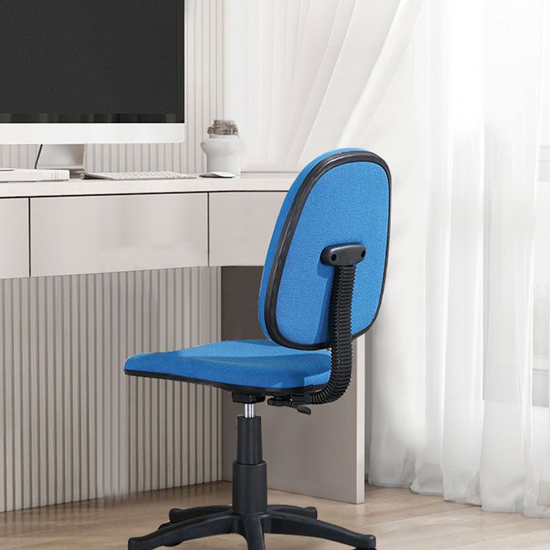 Modern Armless Upholstered Office Chair Nylon Height-adjustable Office Chair