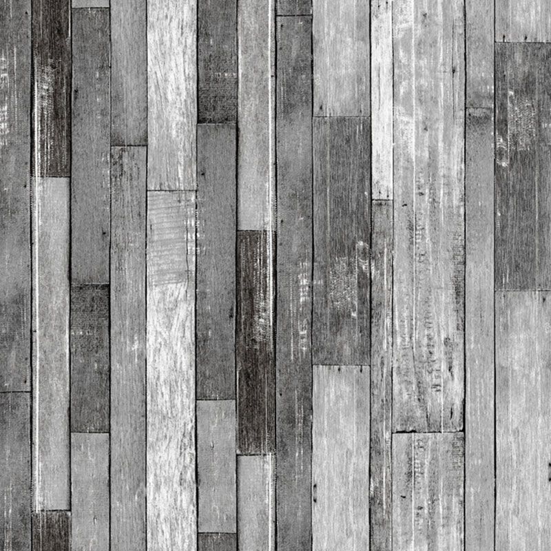 Faux Wood PVC Wallpaper in Rustic Color Waterproof Non-Pasted 3D Print Wall Decor