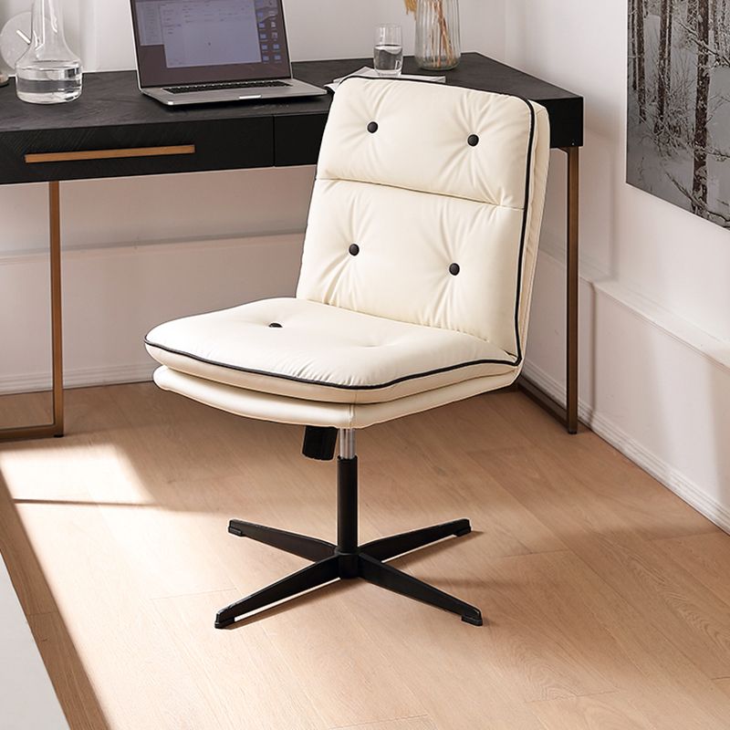 Modern Tufted Managers Chair Faux Leather Desk Mid-Back Chair