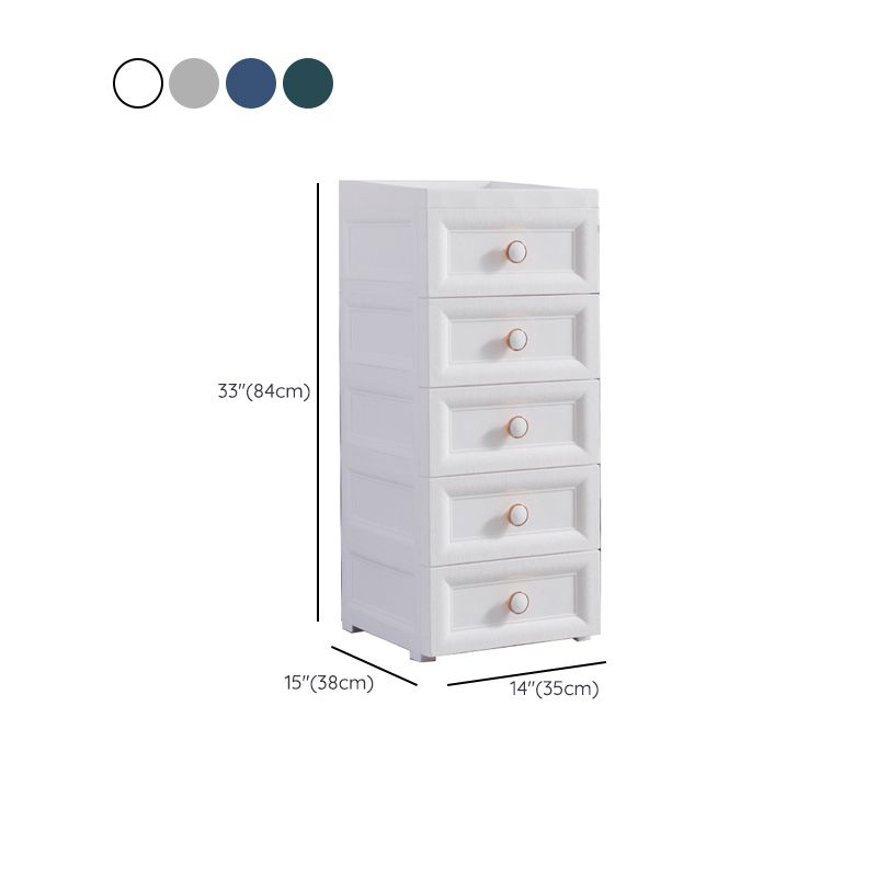 Contemporary Baby Dresser Plastic Kids Furniture with Drawers for Bedroom