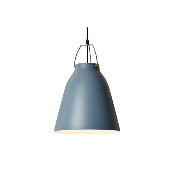 Candy Colored Bucket Hanging Light 1 Light Macaron Aluminum Pedant Light in Dark Blue/Light Blue/Pink for Office Kitchen