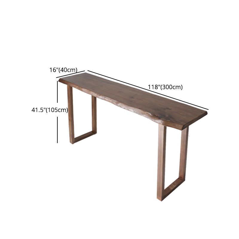 Wood Bar Dining Table Modern Bar Table with Sled Base for Dining Room Kitchen