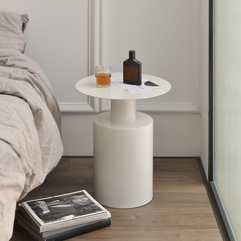 Modern Open Storage Bedside Cabinet Metal Nightstand with Shelf