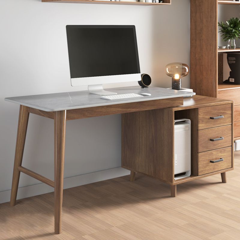 Contemporary Stone Office Desk Wooden Writing Desk for Office