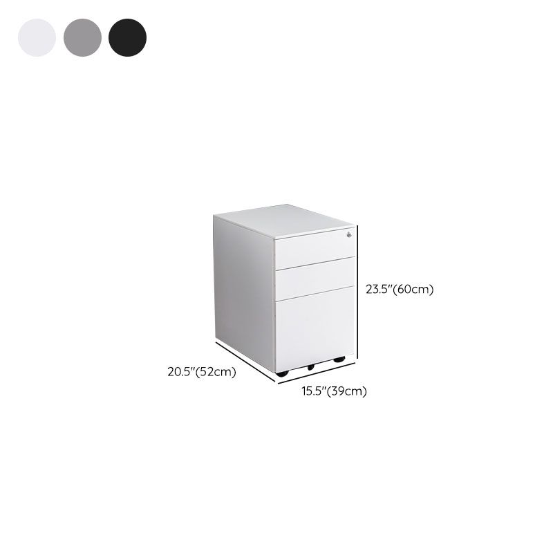 Modern Filing Cabinet Drawers Storage Metal File Cabinet with Castors for Home Office