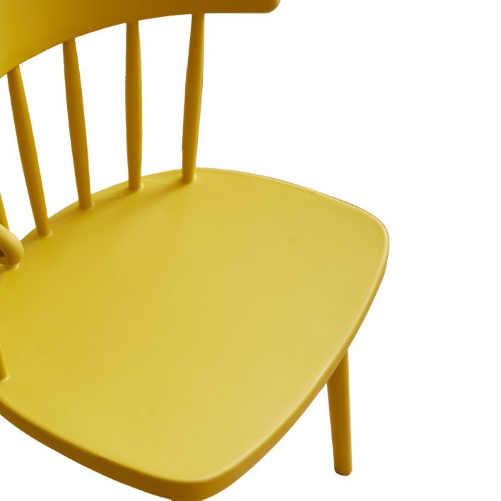 Scandinavian Plastic Armless Chair Windsor Back Restaurant Chair