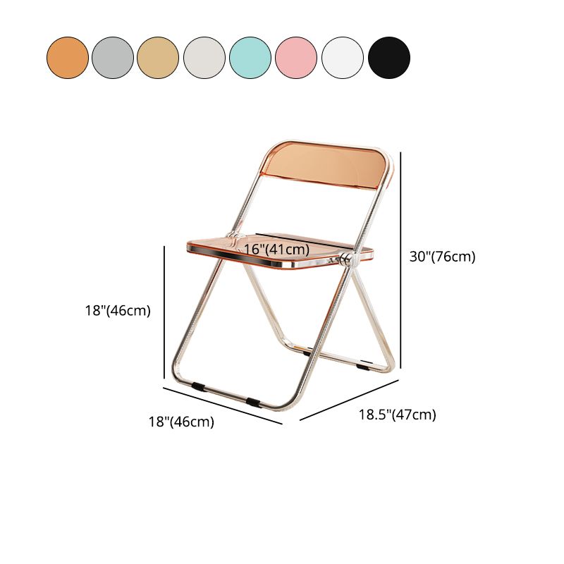 Industrial Style Folding Side Chair for Home Plastic Dining Armless Chair